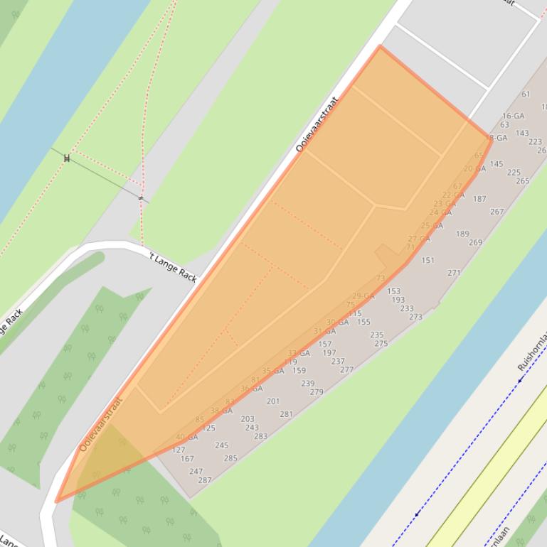 Kaart van postcodegebied 2162XC.