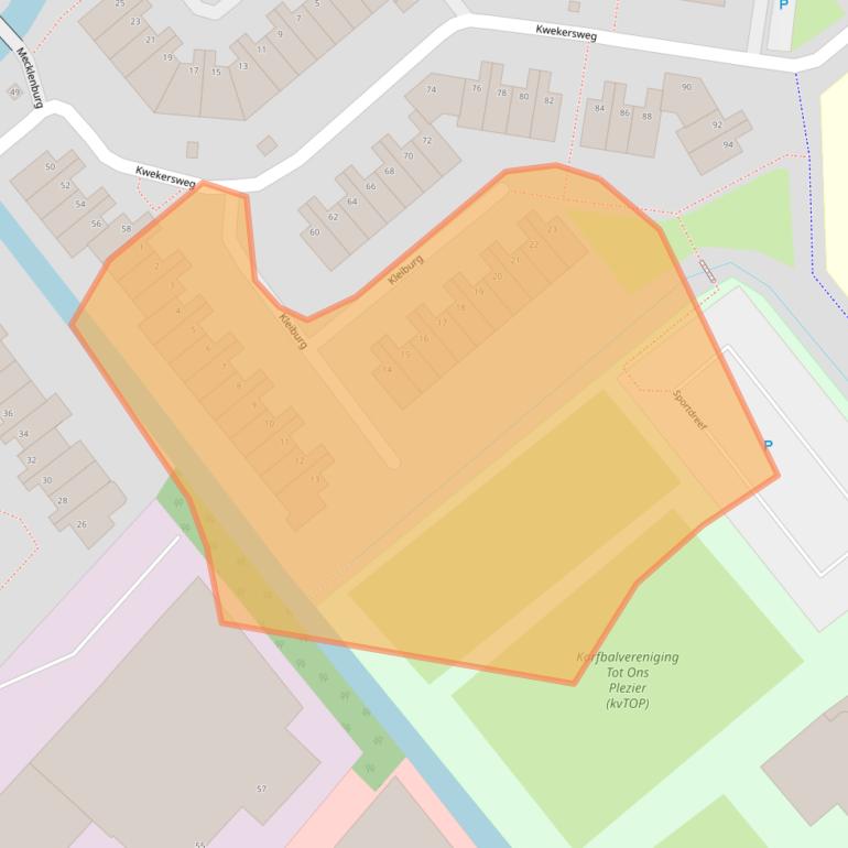 Kaart van postcodegebied 2171DR.