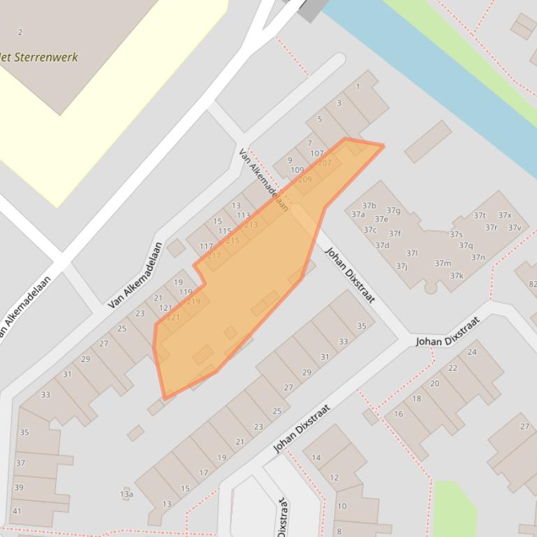 Kaart van postcodegebied 2171KK.