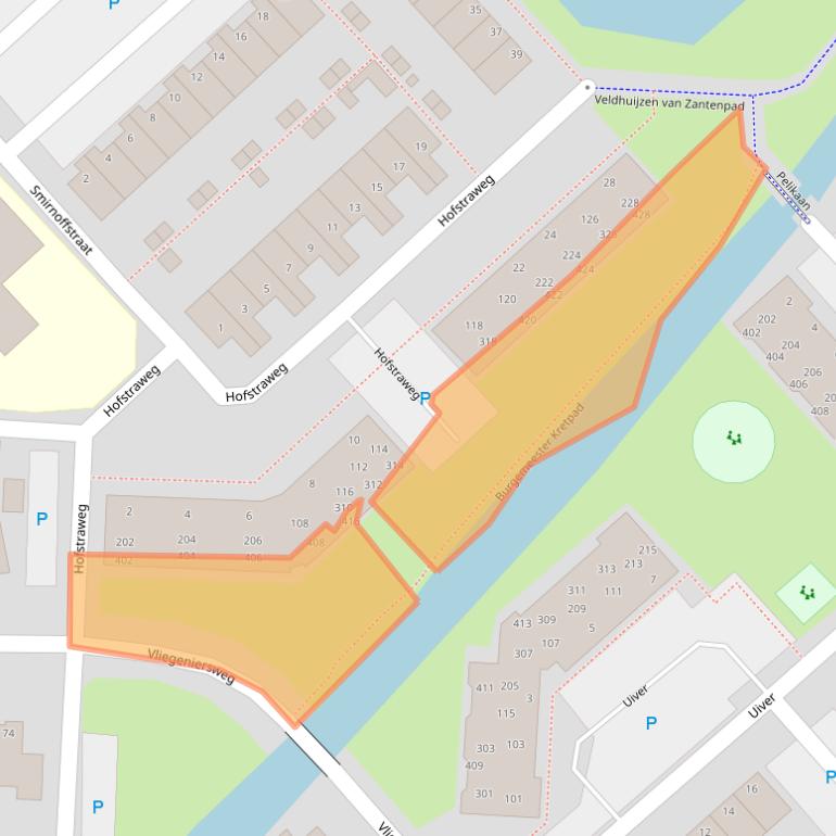 Kaart van postcodegebied 2171NW.