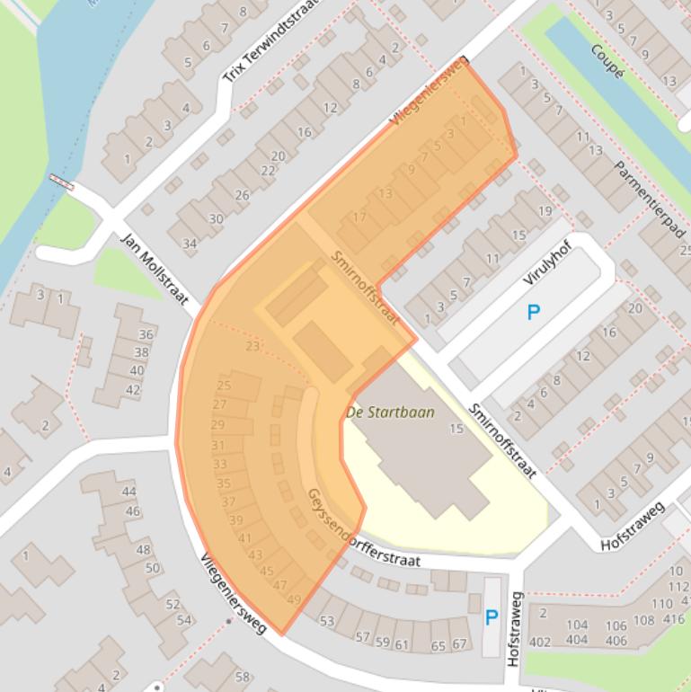 Kaart van postcodegebied 2171PA.