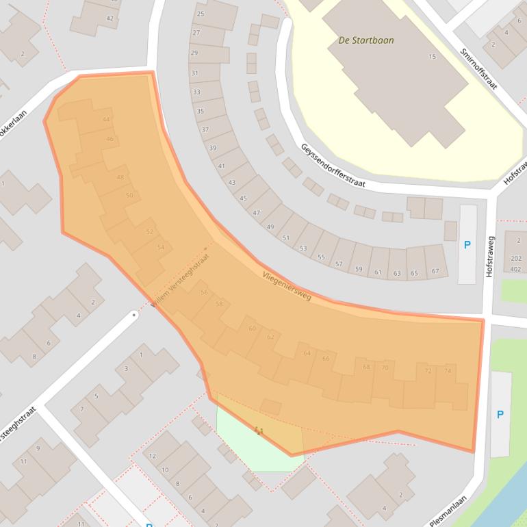 Kaart van postcodegebied 2171PC.