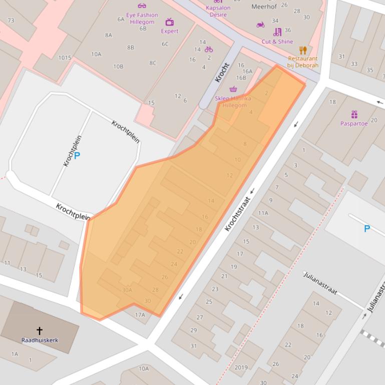 Kaart van postcodegebied 2181BC.