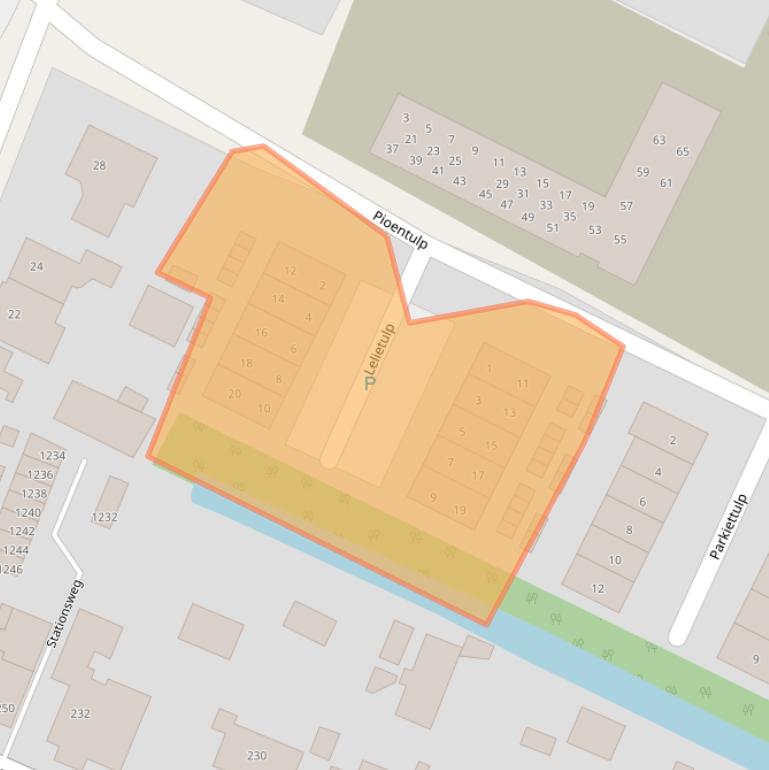 Kaart van postcodegebied 2182AP.