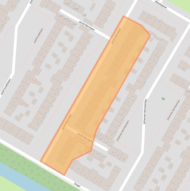 Kaart van postcodegebied 2182MA.