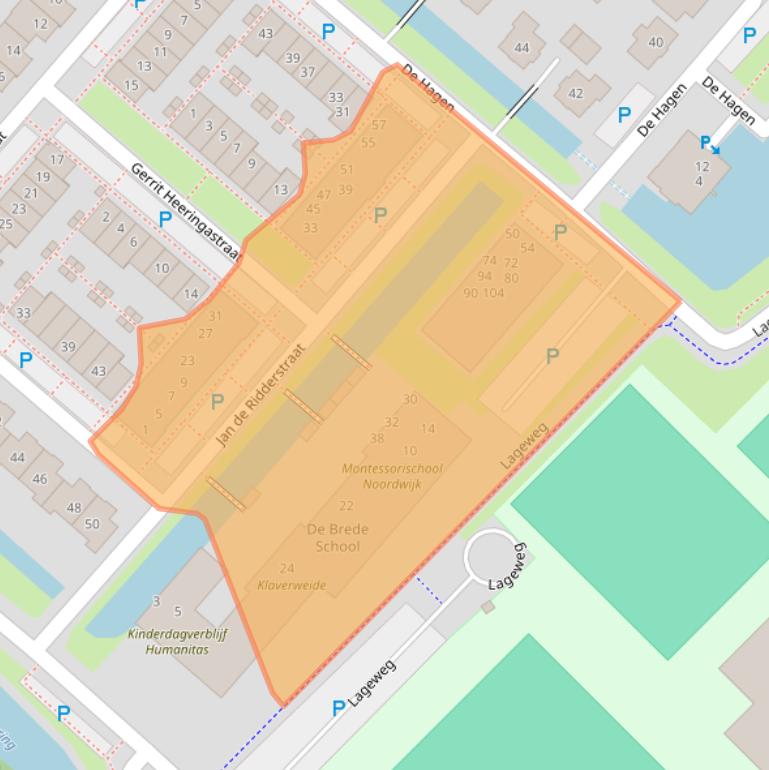 Kaart van postcodegebied 2201DN.