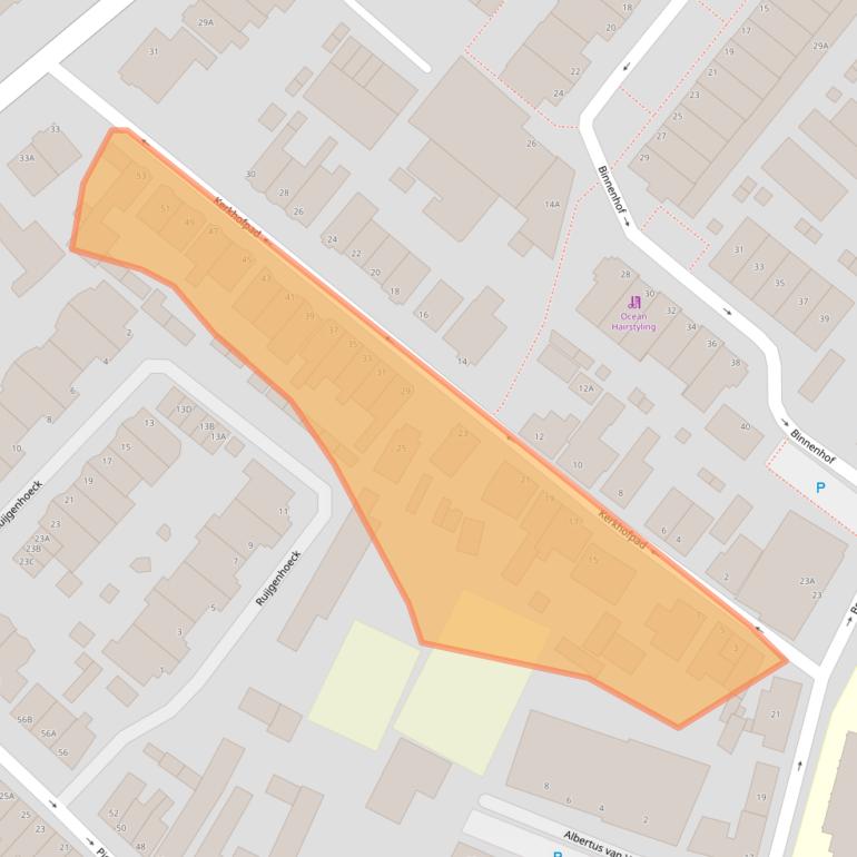 Kaart van postcodegebied 2201LA.