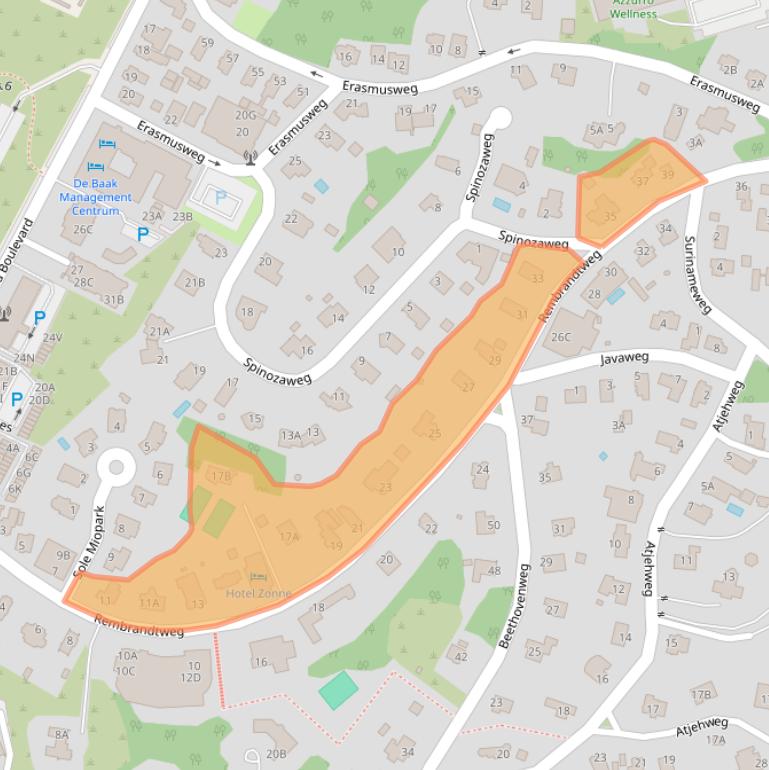 Kaart van postcodegebied 2202AT.