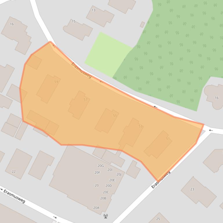 Kaart van postcodegebied 2202CB.