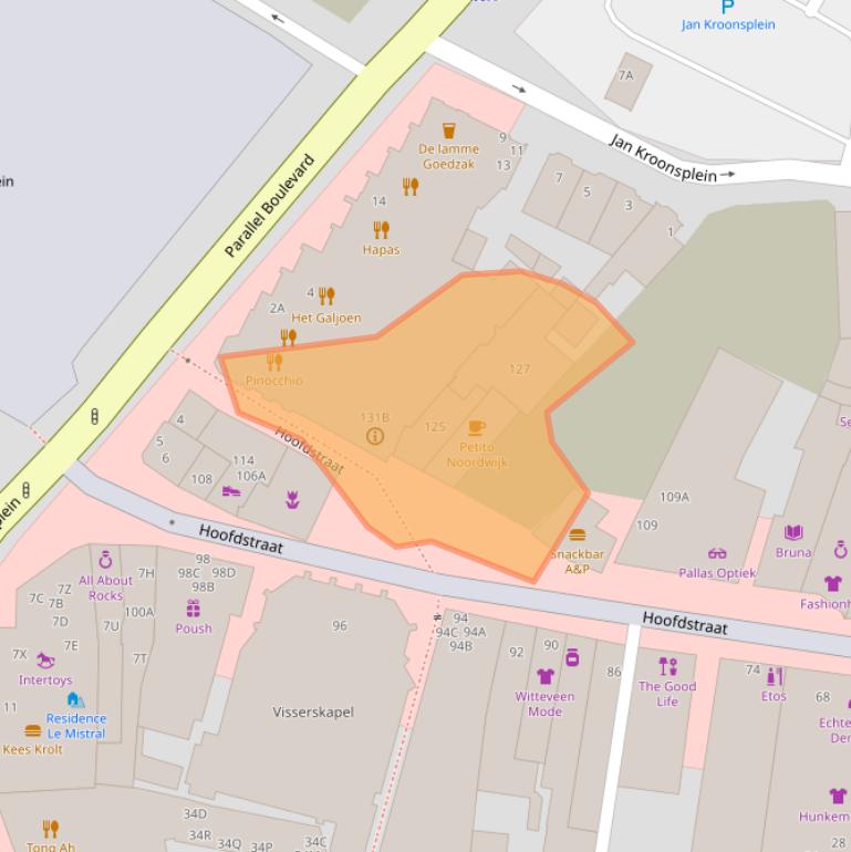 Kaart van postcodegebied 2202EX.