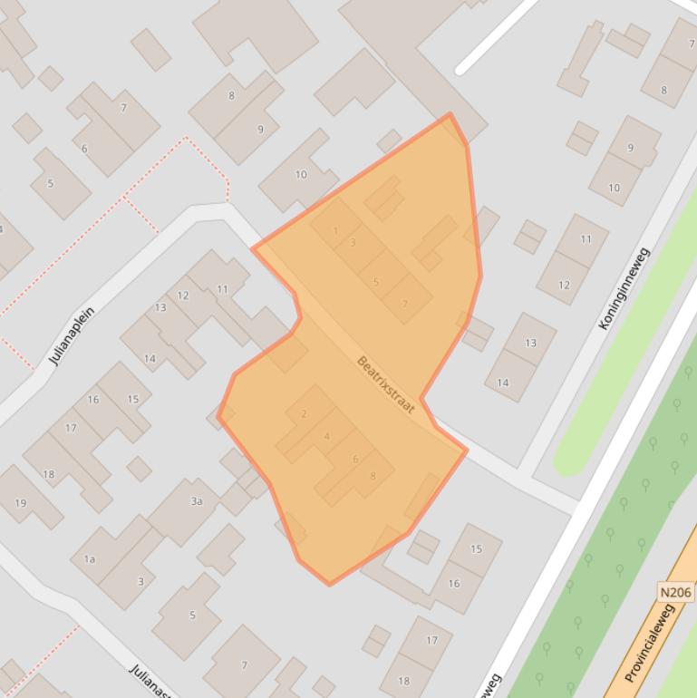 Kaart van postcodegebied 2211CE.