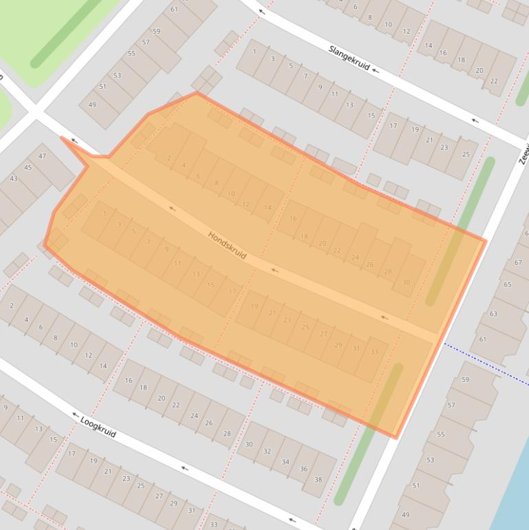Kaart van postcodegebied 2224GH.