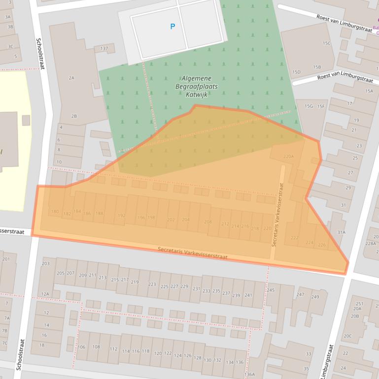 Kaart van postcodegebied 2225LK.