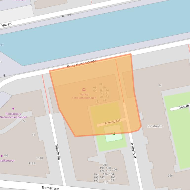 Kaart van postcodegebied 2225NJ.