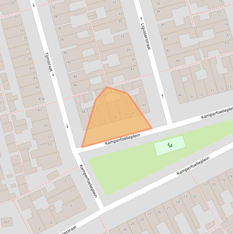 Kaart van postcodegebied 2225RM.