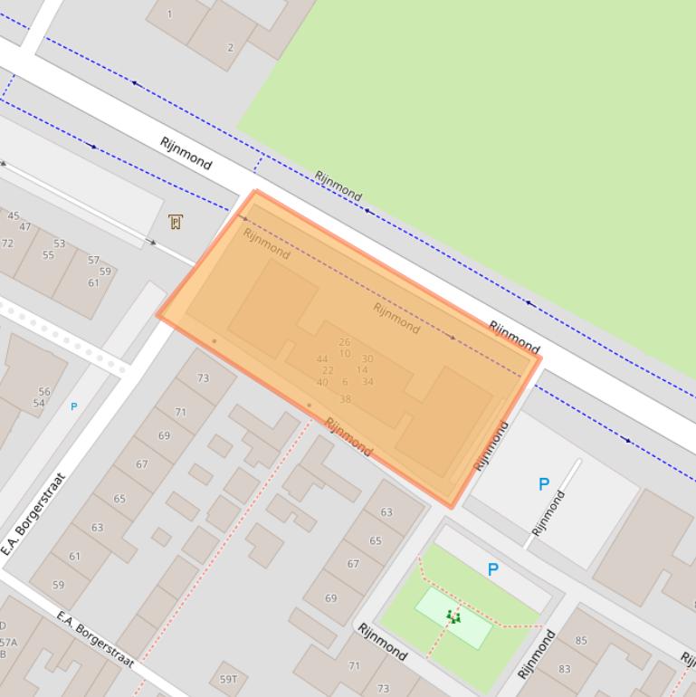 Kaart van postcodegebied 2225VV.