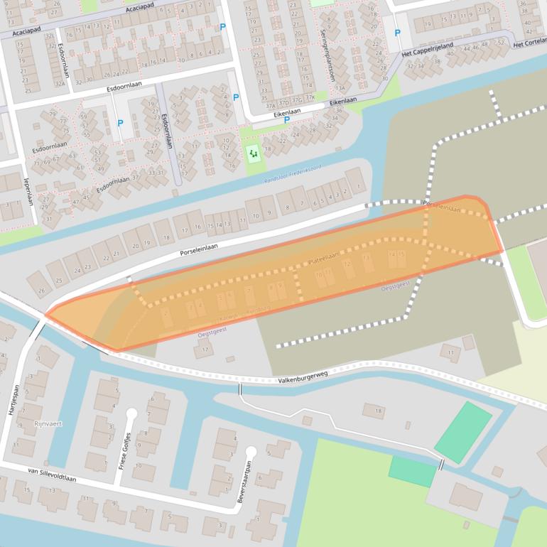 Kaart van postcodegebied 2231JT.