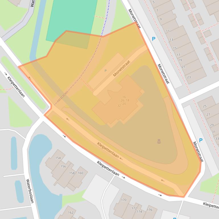 Kaart van postcodegebied 2231MB.