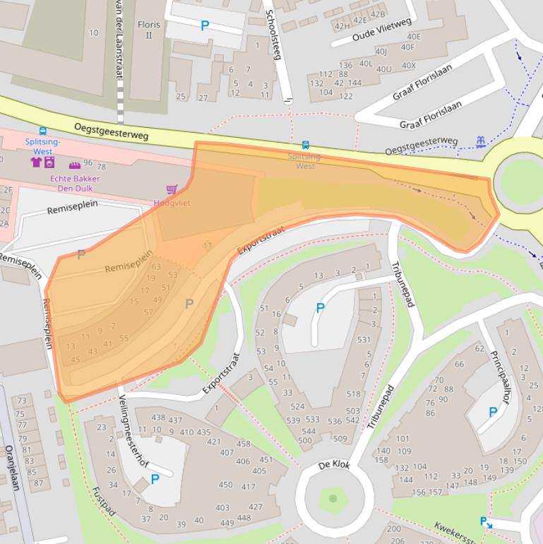Kaart van postcodegebied 2231MW.