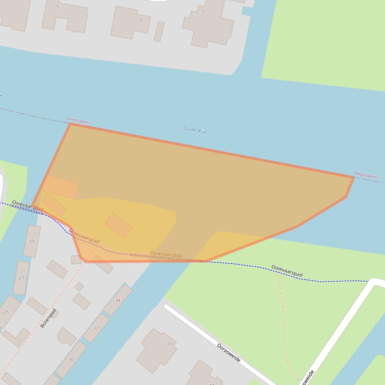 Kaart van postcodegebied 2235GZ.