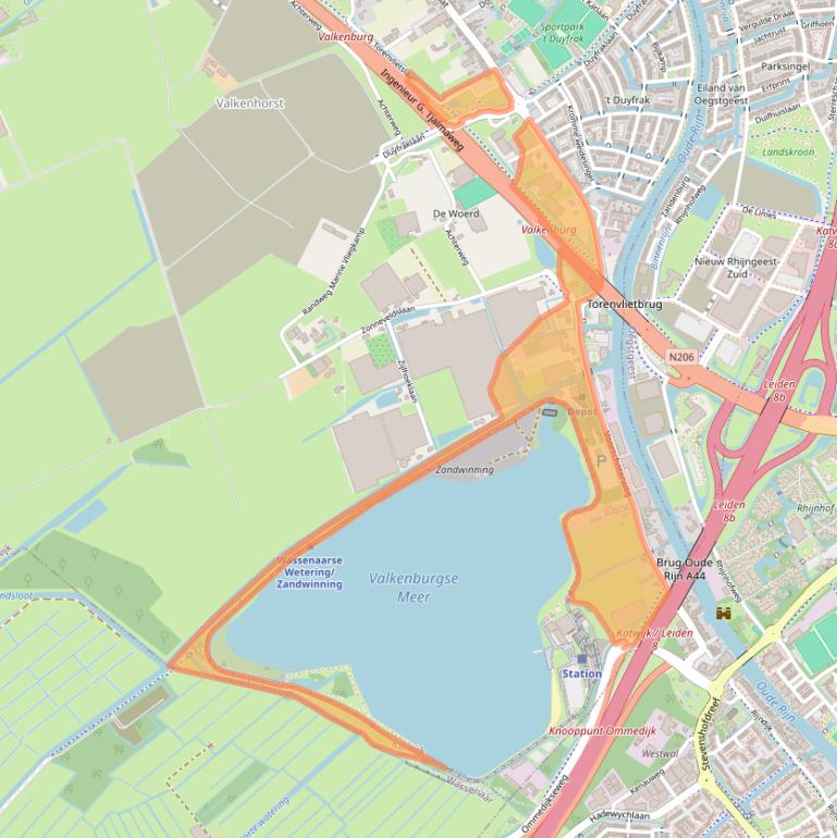 Kaart van postcodegebied 2235SH.