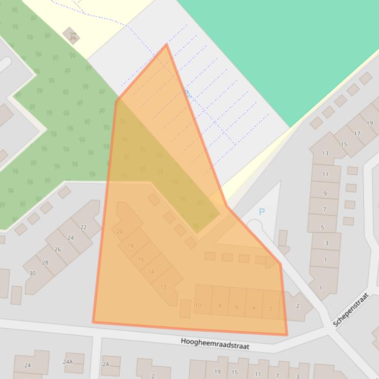 Kaart van postcodegebied 2241CE.