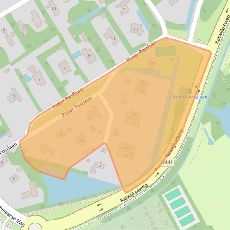 Kaart van postcodegebied 2242PL.