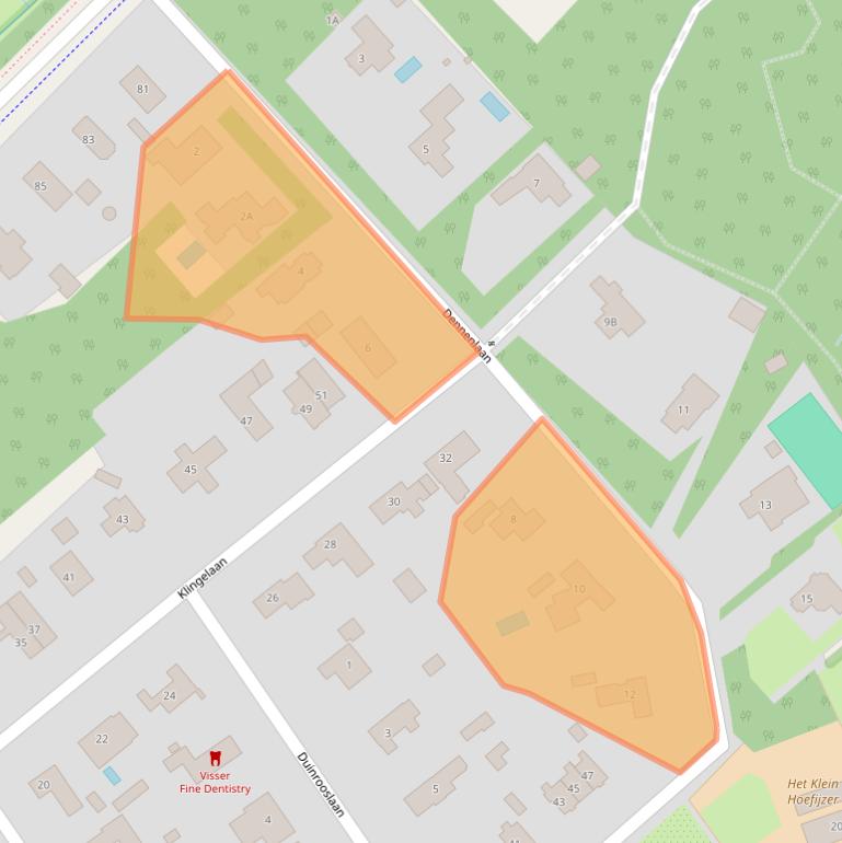 Kaart van postcodegebied 2244AL.