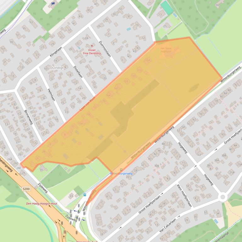 Kaart van postcodegebied 2244AV.