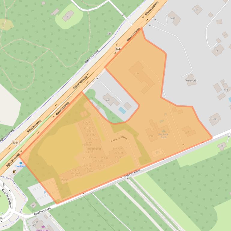 Kaart van postcodegebied 2245BH.