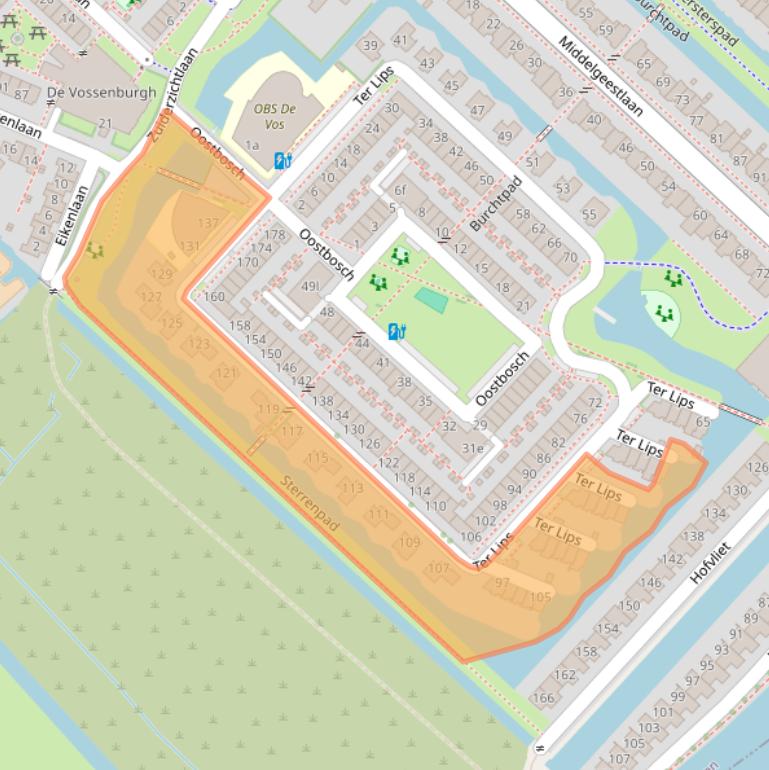 Kaart van postcodegebied 2251DN.