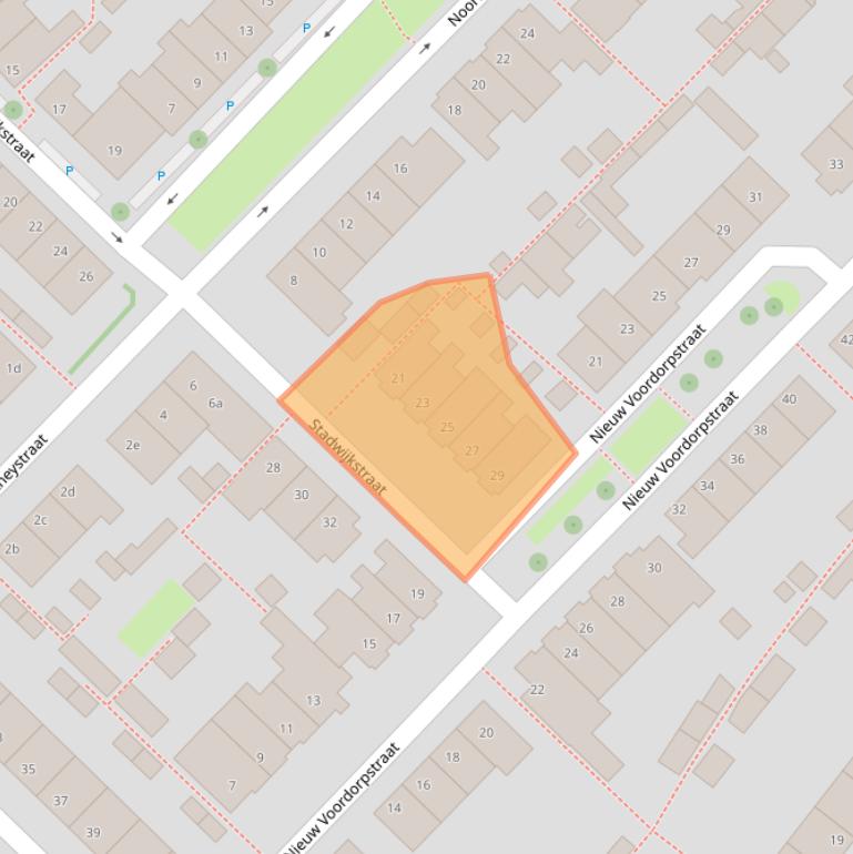 Kaart van postcodegebied 2251TE.