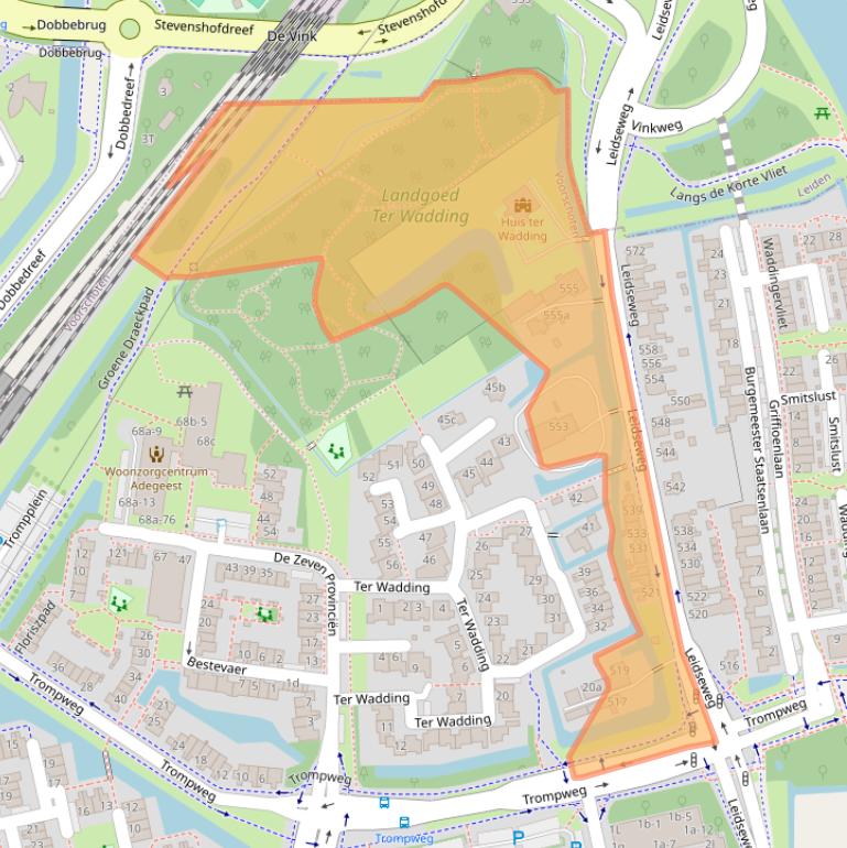 Kaart van postcodegebied 2253JJ.