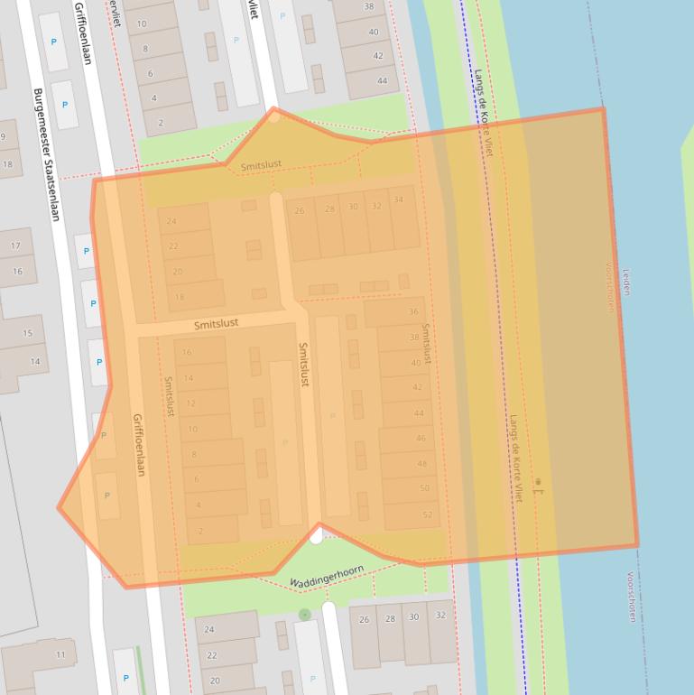 Kaart van postcodegebied 2253KW.