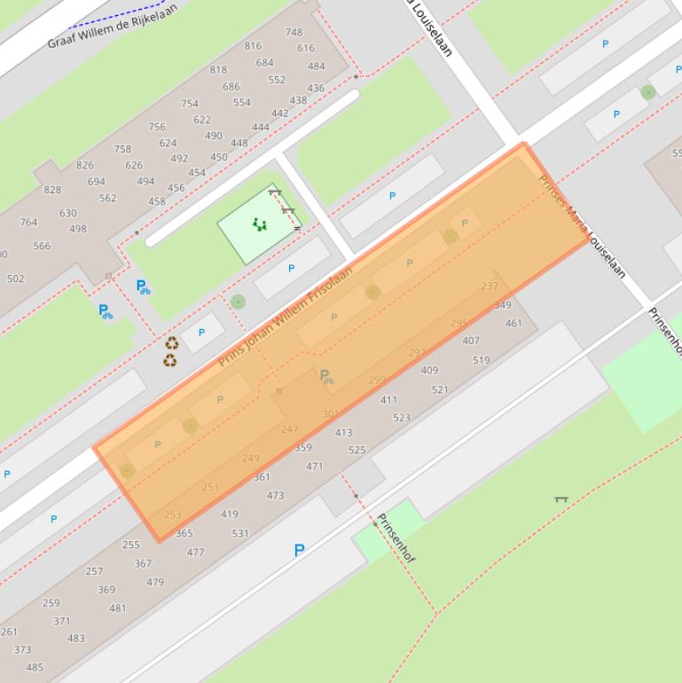 Kaart van postcodegebied 2263CH.