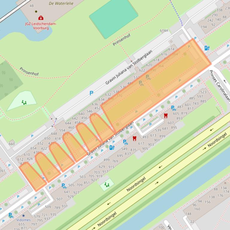Kaart van postcodegebied 2263VS.