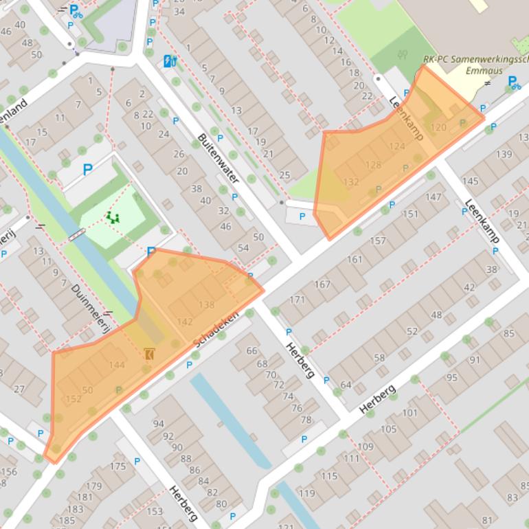 Kaart van postcodegebied 2264KD.