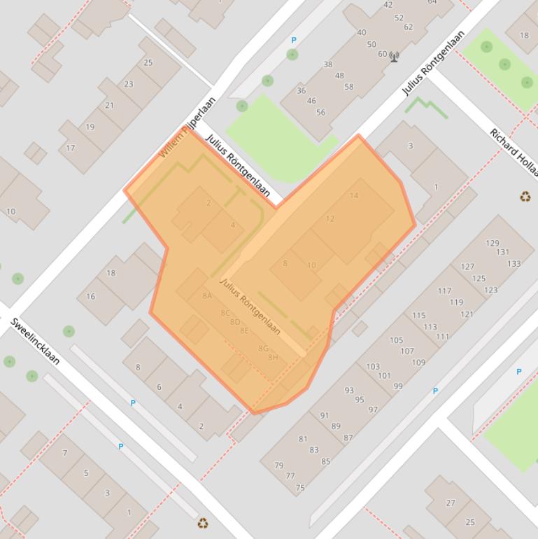 Kaart van postcodegebied 2264VV.