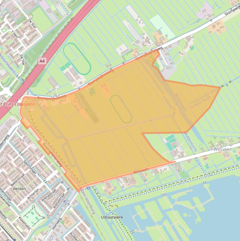 Kaart van postcodegebied 2266GE.