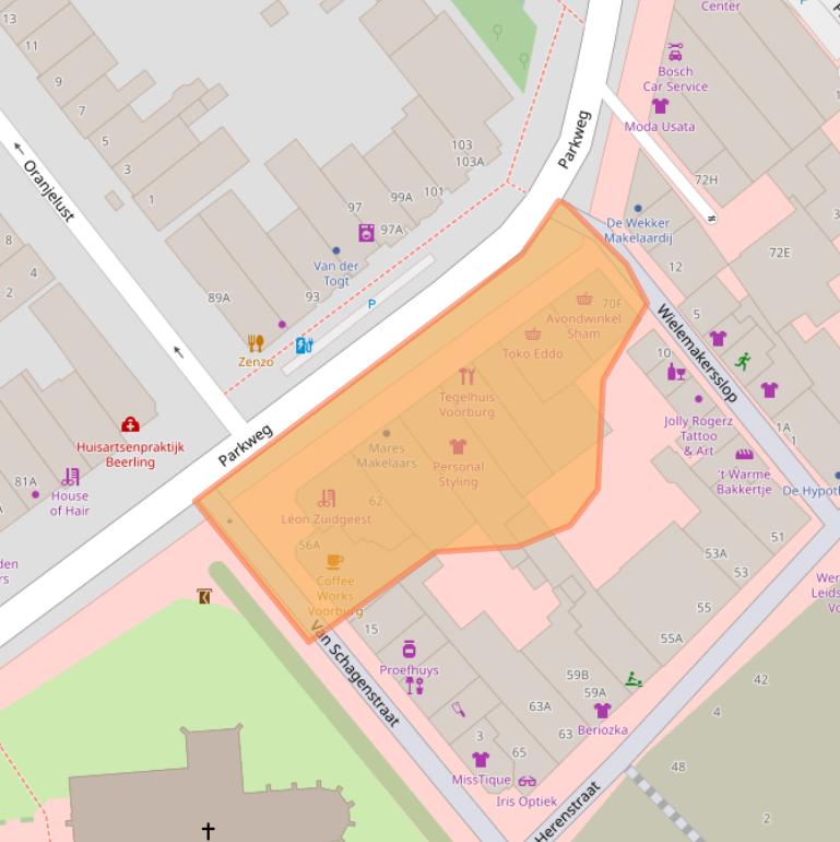 Kaart van postcodegebied 2271AL.