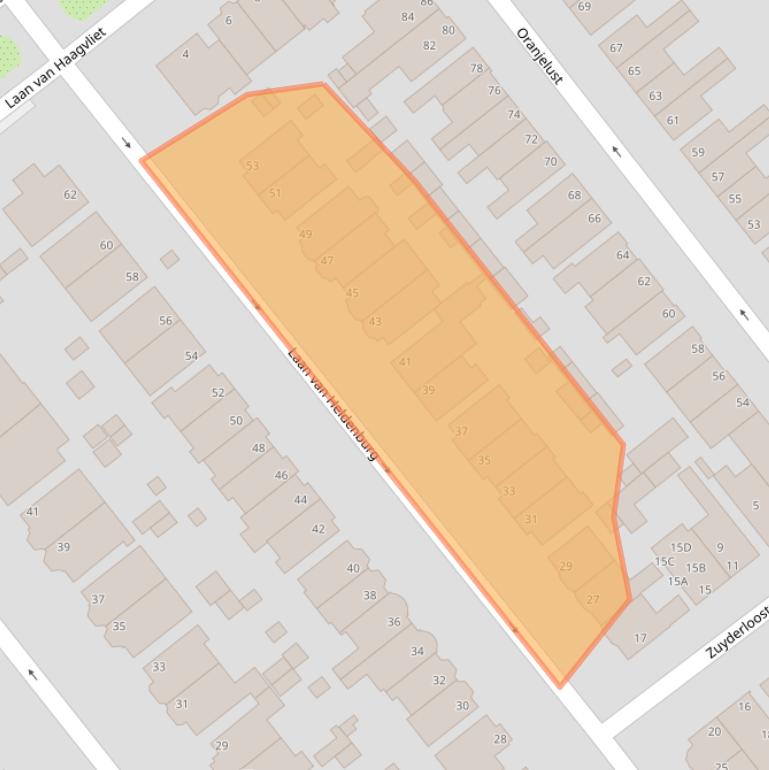 Kaart van postcodegebied 2271AS.