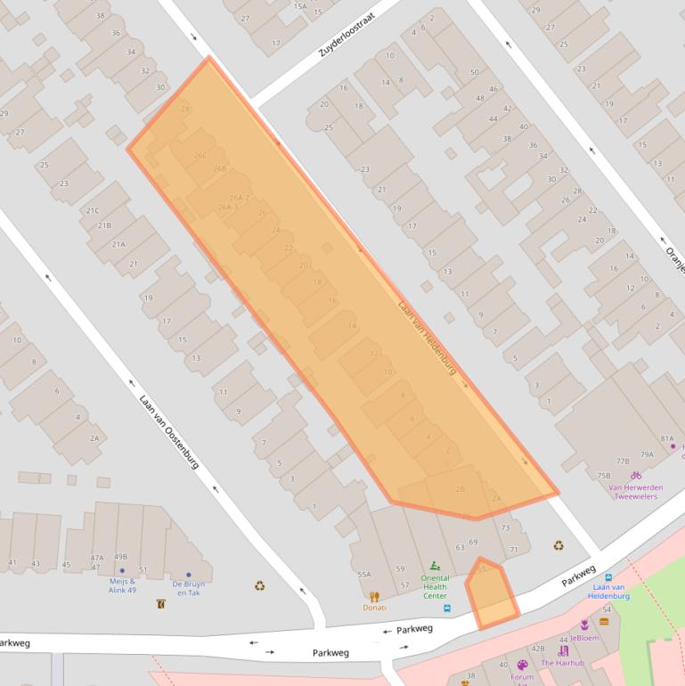 Kaart van postcodegebied 2271AT.