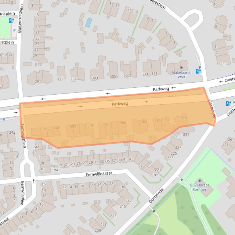 Kaart van postcodegebied 2271BK.