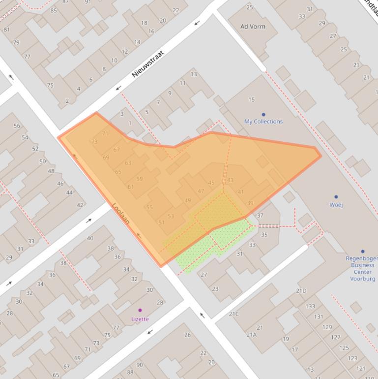 Kaart van postcodegebied 2271TL.