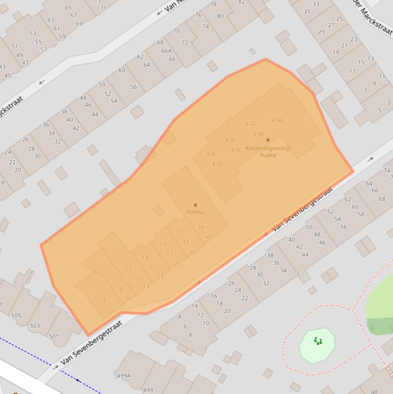 Kaart van postcodegebied 2274PJ.