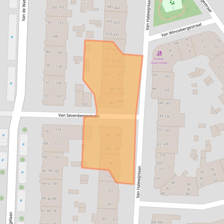 Kaart van postcodegebied 2274TM.