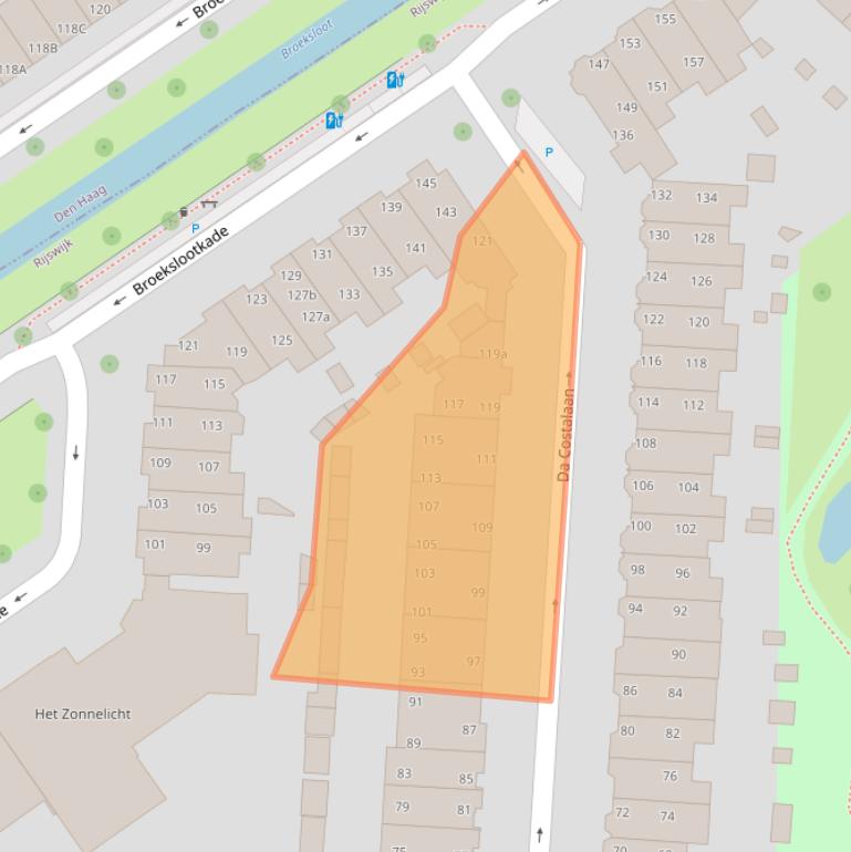 Kaart van postcodegebied 2281SG.