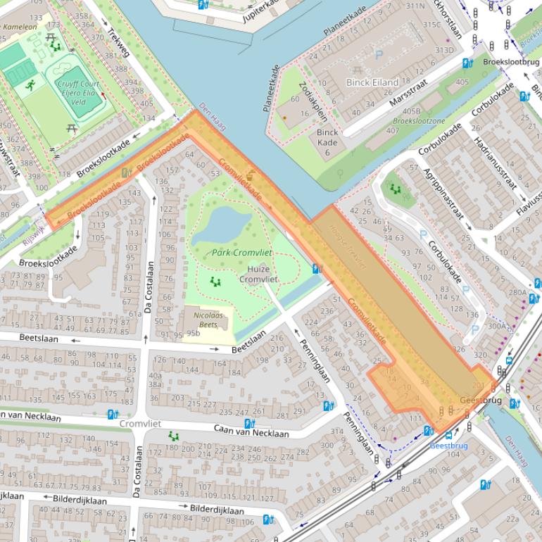 Kaart van postcodegebied 2281TT.