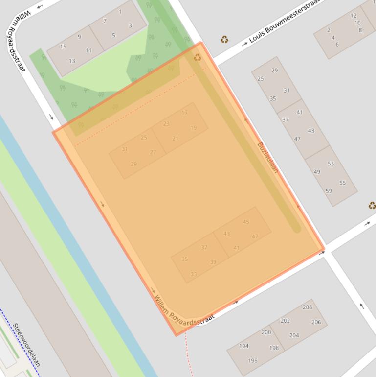 Kaart van postcodegebied 2284JJ.