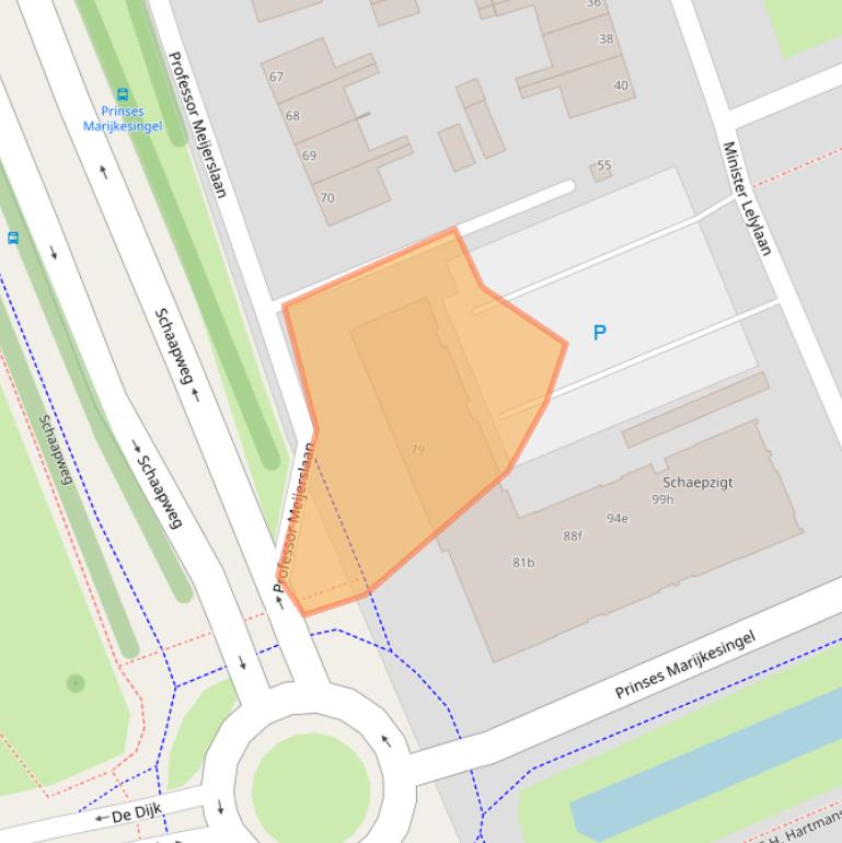 Kaart van postcodegebied 2285GX.